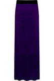 Dark Brown Plus Size Pencil Long Maxi Skirt Elasticated Waist For Women 20-22 - Dropwear