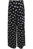Skull Bones Print Palazzo Trouser For Women  - Dropwear