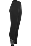 Brown Plus Size Foil Printed Leggings For Women 16-18 - Dropwear
