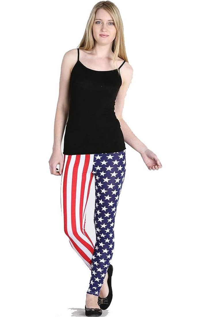 Usa Print USA Flag Print Leggings For Women 8-10 - Dropwear