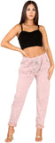 Turquoise Italian Glitter Drawstring Waistband Magic Pants For Women 10 - Dropwear