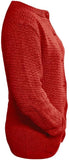 Pink Women's Knitted Winter Cardigan Long Sleeve Warmth with Crew Neck & Ribbed Knit For Women 16-18 - Dropwear