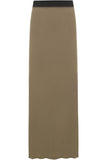 White Plus Size Pencil Long Maxi Skirt Elasticated Waist For Women 24-26 - Dropwear