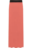 Black Plus Size Pencil Long Maxi Skirt Elasticated Waist For Women 20-22 - Dropwear