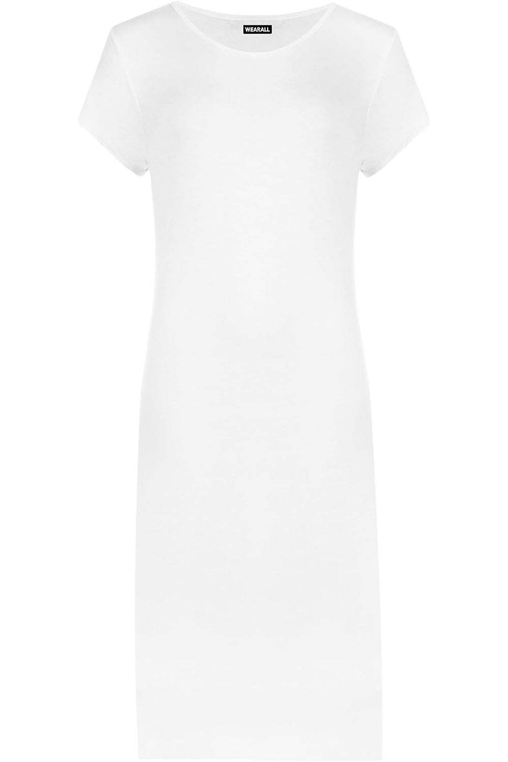 Khaki Green Plain Short Sleeve Jersey Midi Dress For Women 12-14 - Dropwear