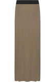 Wine Plus Size Pencil Long Maxi Skirt Elasticated Waist For Women 16-18 - Dropwear