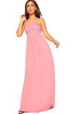 Coral Plus Size Strapless Sheering Maxi Dress For Women 20-22 - Dropwear