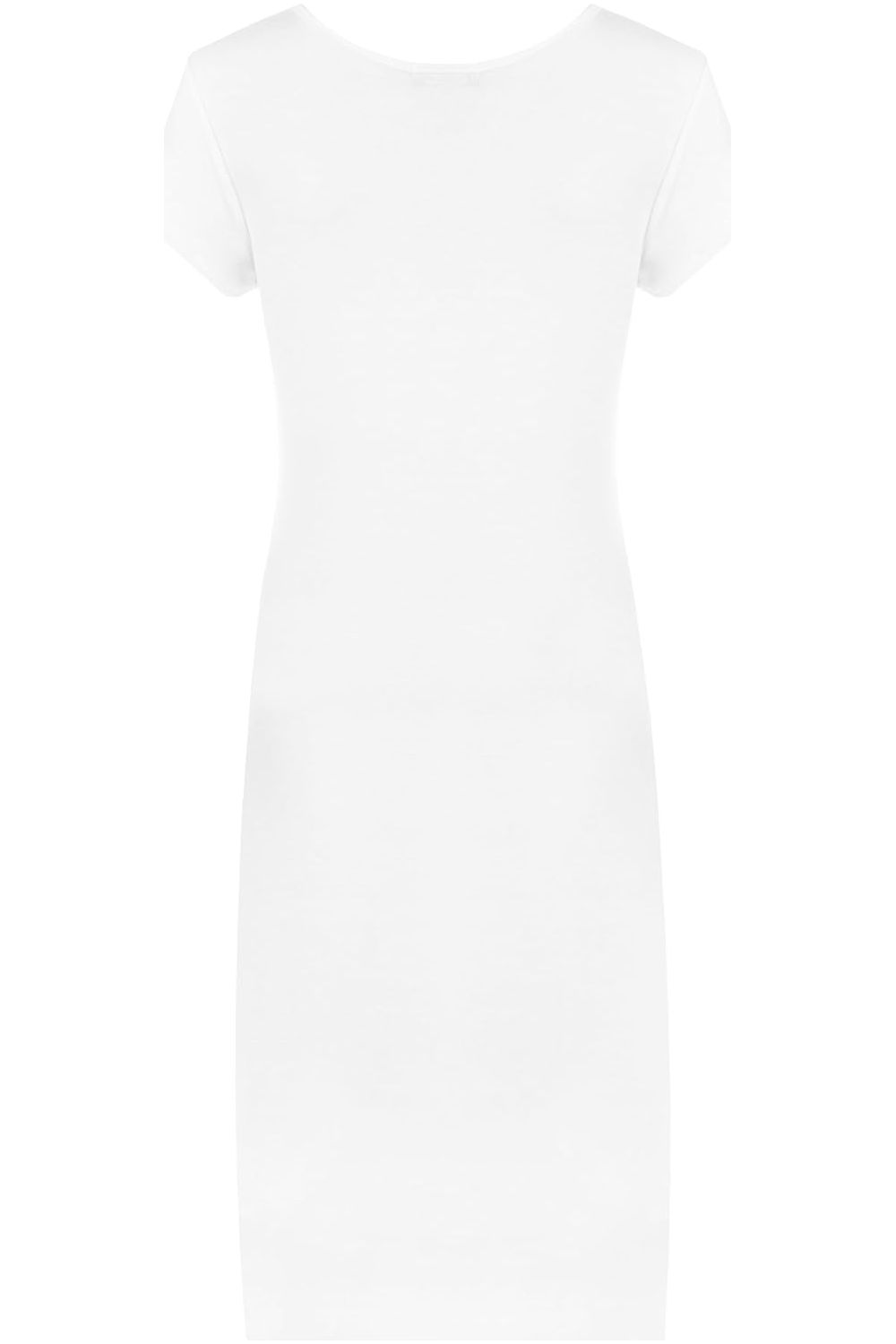 Jade Green Plain Short Sleeve Jersey Midi Dress For Women 8-10 - Dropwear