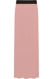 Cream Plus Size Pencil Long Maxi Skirt Elasticated Waist For Women 24-26 - Dropwear