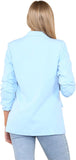Ruched Sleeve Blazer For Women  - Dropwear