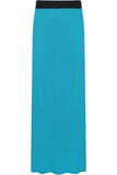 Dark Grey Plus Size Pencil Long Maxi Skirt Elasticated Waist For Women 24-26 - Dropwear