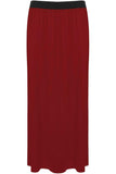 Navy Blue Plus Size Pencil Long Maxi Skirt Elasticated Waist For Women 16-18 - Dropwear