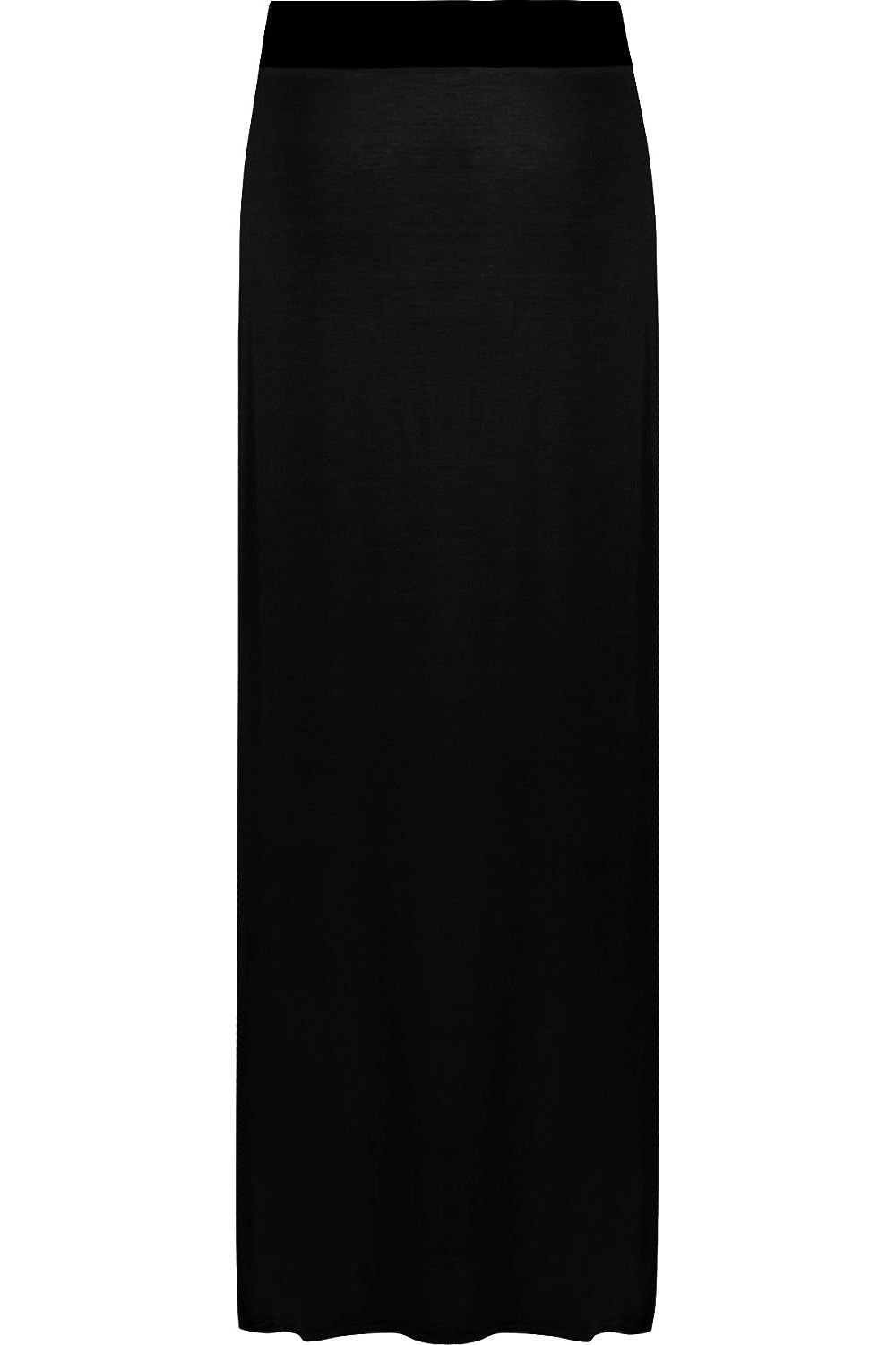 Blue Plus Size Pencil Long Maxi Skirt Elasticated Waist For Women 24-26 - Dropwear