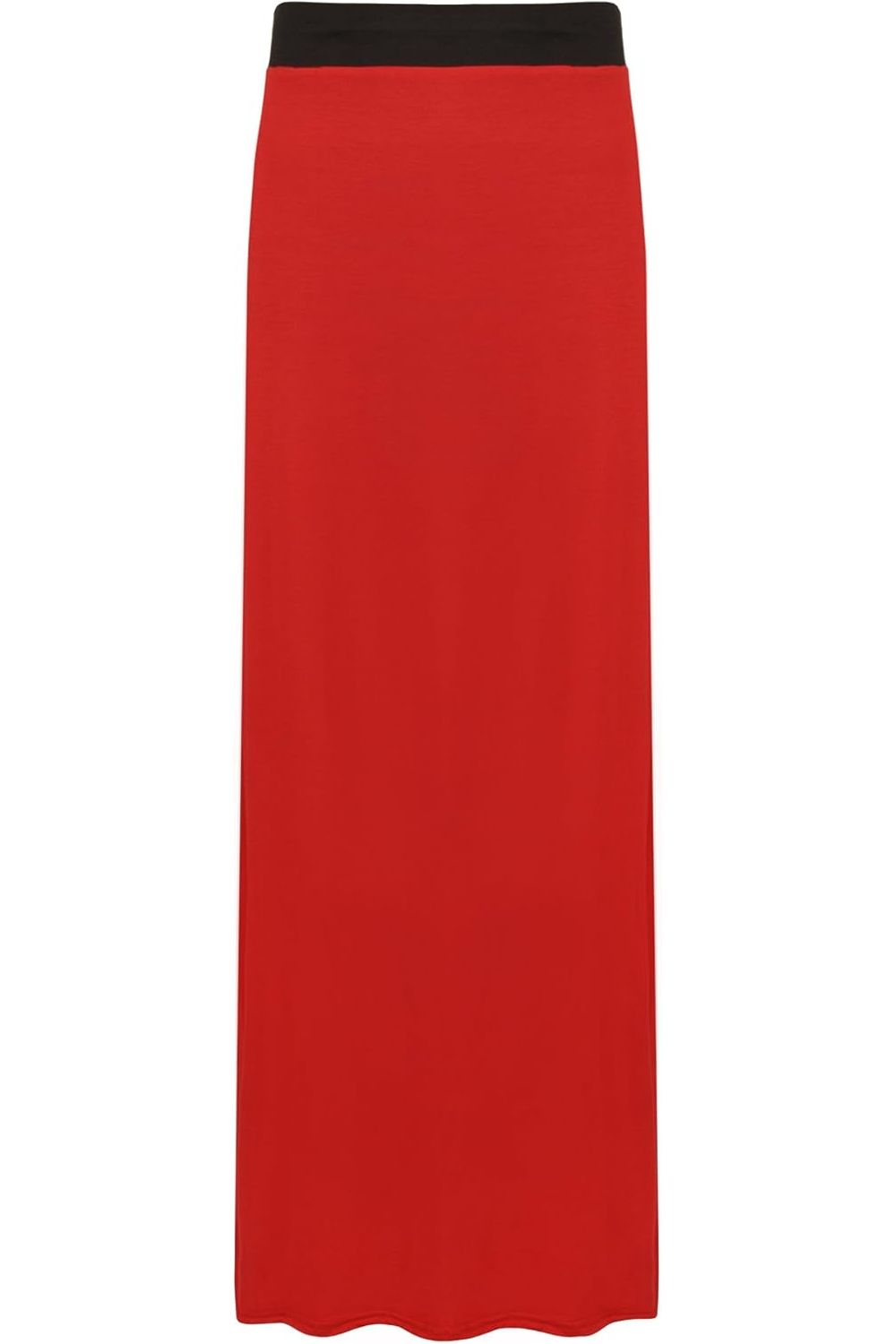 Dark Grey Plus Size Pencil Long Maxi Skirt Elasticated Waist For Women 16-18 - Dropwear