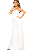 Mustard Strapless Sheering Maxi Dress For Women 8-10 - Dropwear