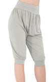 Cerise Plus Size Cropped Harem Trousers For Women 20-22 - Dropwear