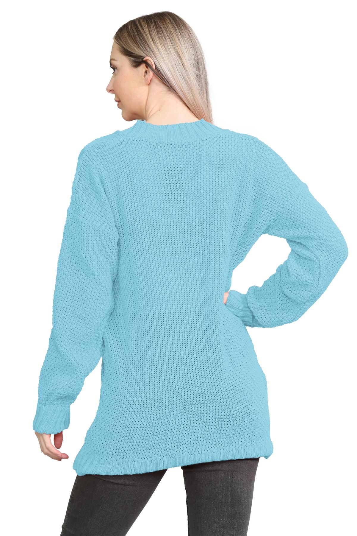 Navy Cable Knitted Button Cardigan For Women 8-10 - Dropwear