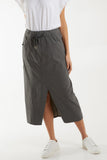 Stone Magic String Front Split Pencil Skirt For Women ONE SIZE - Dropwear
