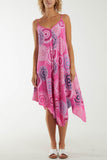 Kaleidoscope Hanky Hem Cami Dress For Women  - Dropwear