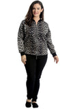 Black Plus Leopard Print Bomber Jacket For Women 20 - Dropwear