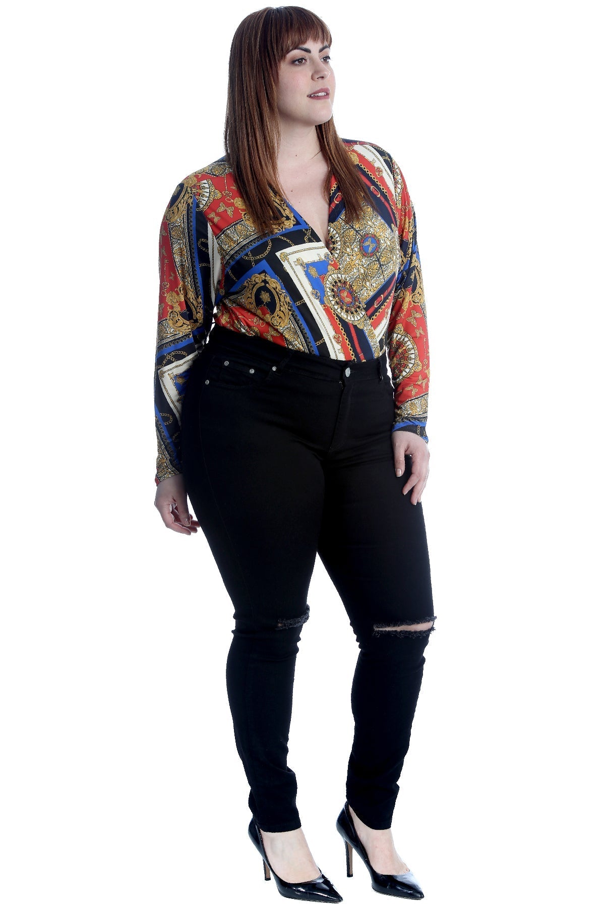 Black Straight Leg Ripped Jeans For Women 16 - Dropwear