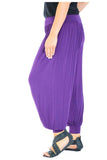 Dark Brown Plus Size Harem Trousers Full Length For Women 20-22 - Dropwear