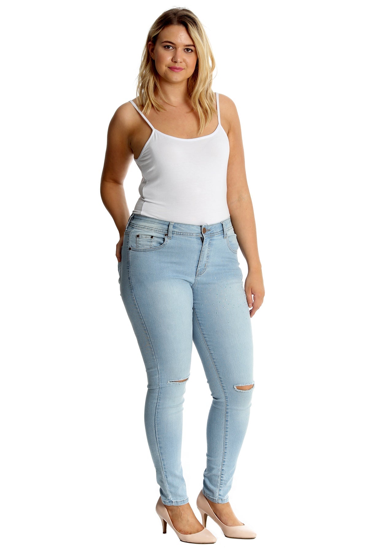Black Straight Leg Ripped Jeans For Women 26 - Dropwear