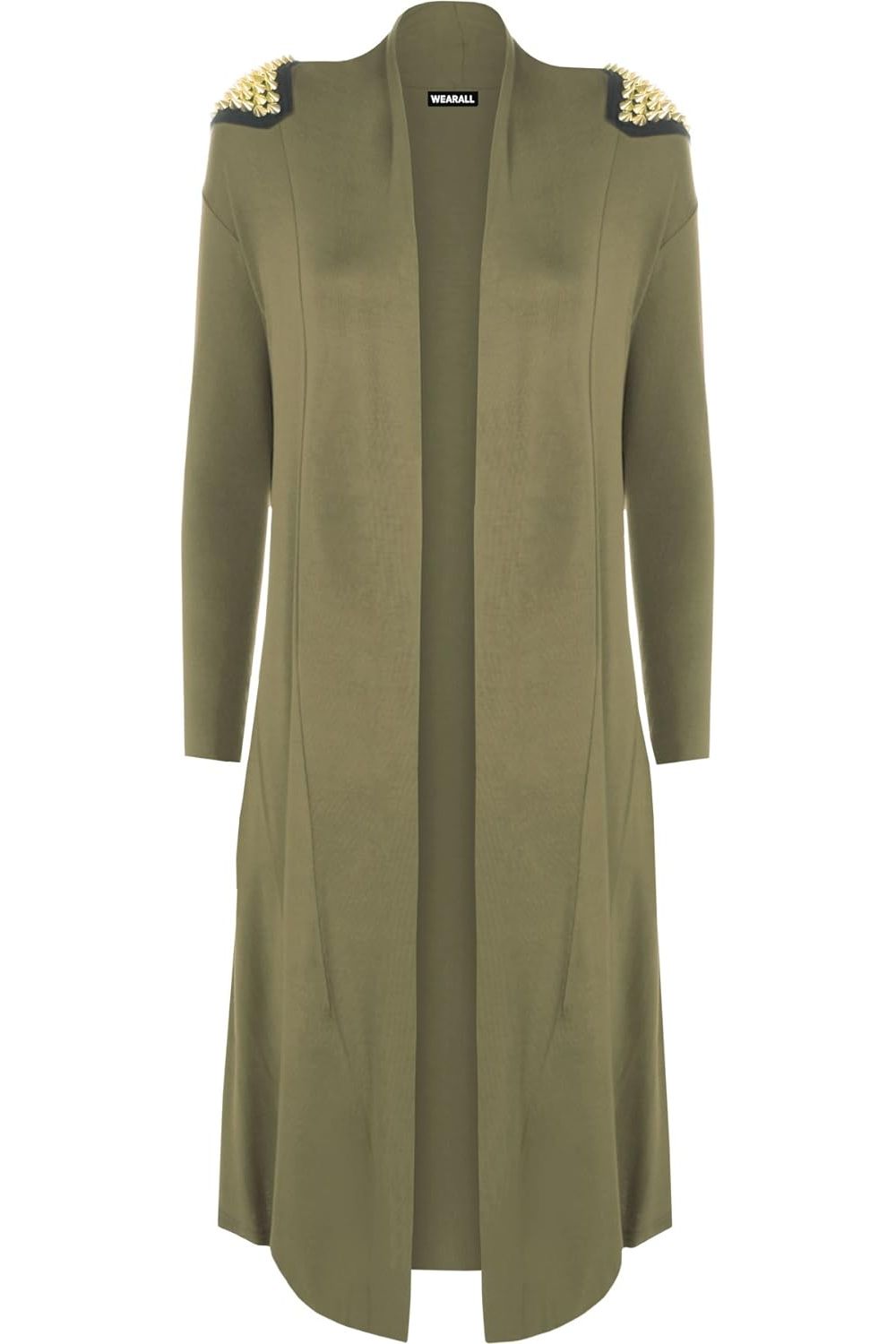 Wine Plus Size Long Sleeve Spike Maxi Cardigan For Women 24-26 - Dropwear