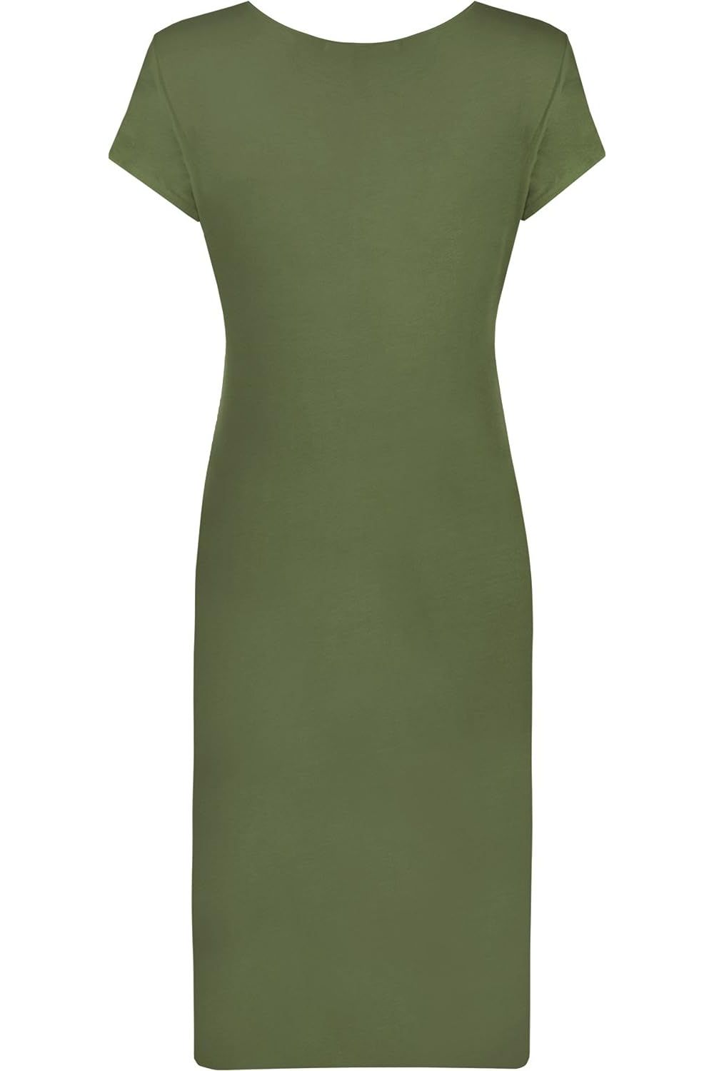 Wine Plain Short Sleeve Jersey Midi Dress For Women 12-14 - Dropwear