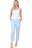 Brown Half Elasticated Pocket Trouser - Brown, Grey, Light Blue For Women 8 - Dropwear
