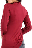Turtle Neck Long Sleeve Top For Women  - Dropwear