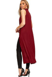 Sleeveless Maxi Cardigan For Women  - Dropwear