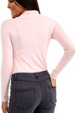 Wine Turtle Neck Long Sleeve Top For Women 8-10 - Dropwear