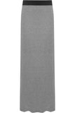 Brown Plus Size Pencil Long Maxi Skirt Elasticated Waist For Women 24-26 - Dropwear