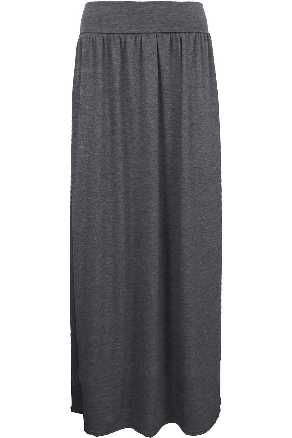 Mocha Pleated Fold Over High Waist Gypsy Long Maxi Skirt For Women 12-14 - Dropwear