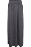 Mocha Pleated Fold Over High Waist Gypsy Long Maxi Skirt For Women 12-14 - Dropwear