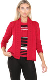 Beige Twin Knitted Cardigan For Women 8-10 - Dropwear