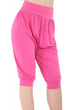 Charcoal Plus Size Cropped Harem Trousers For Women 16-18 - Dropwear