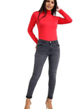 Turtle Neck Long Sleeve Top For Women  - Dropwear