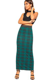 Red Animal Plus Size High Waist Stretch Long Maxi Skirt For Women 16-18 - Dropwear