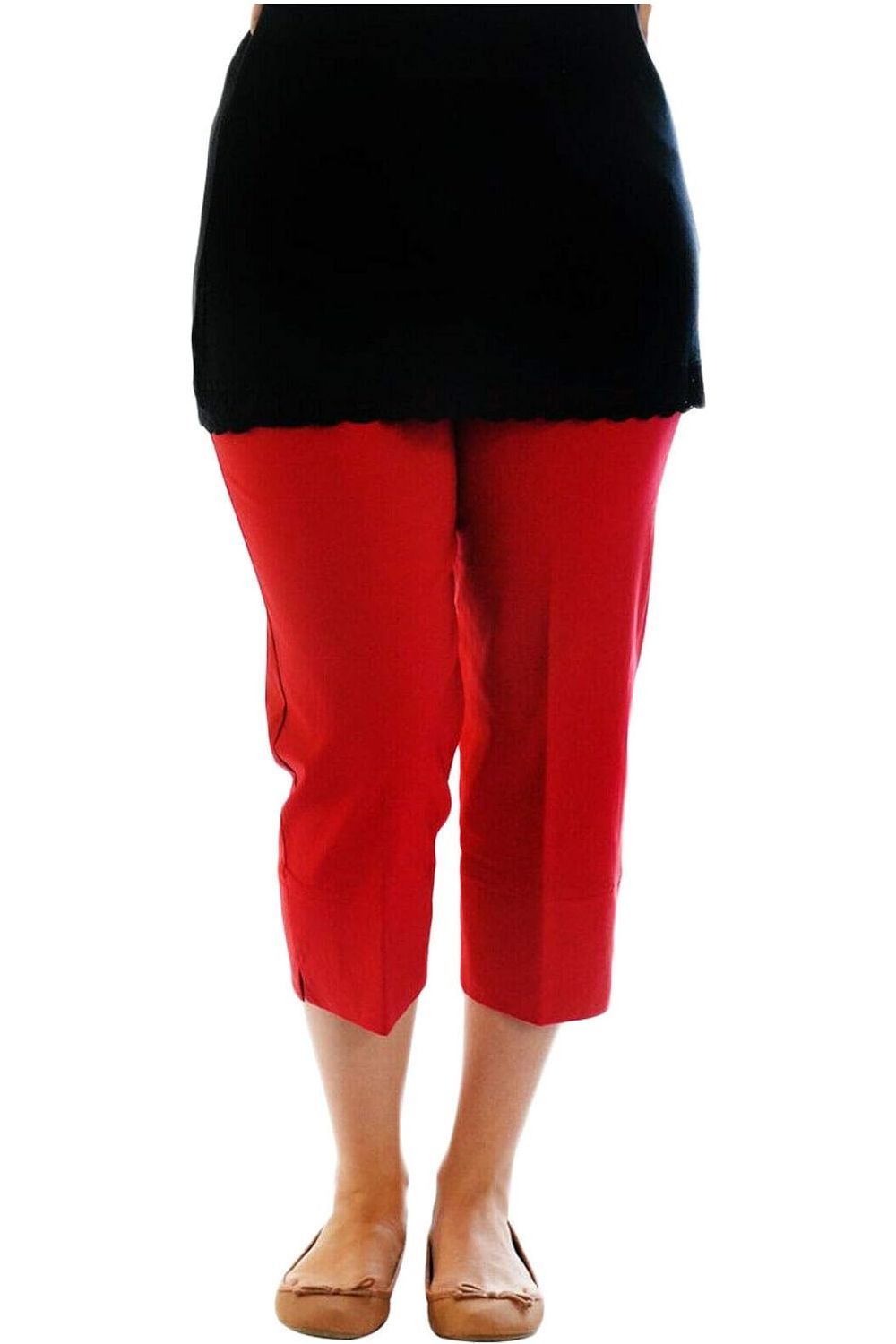 White Ladies 3/4 Elasticated Trouser Shorts For Women 24 - Dropwear