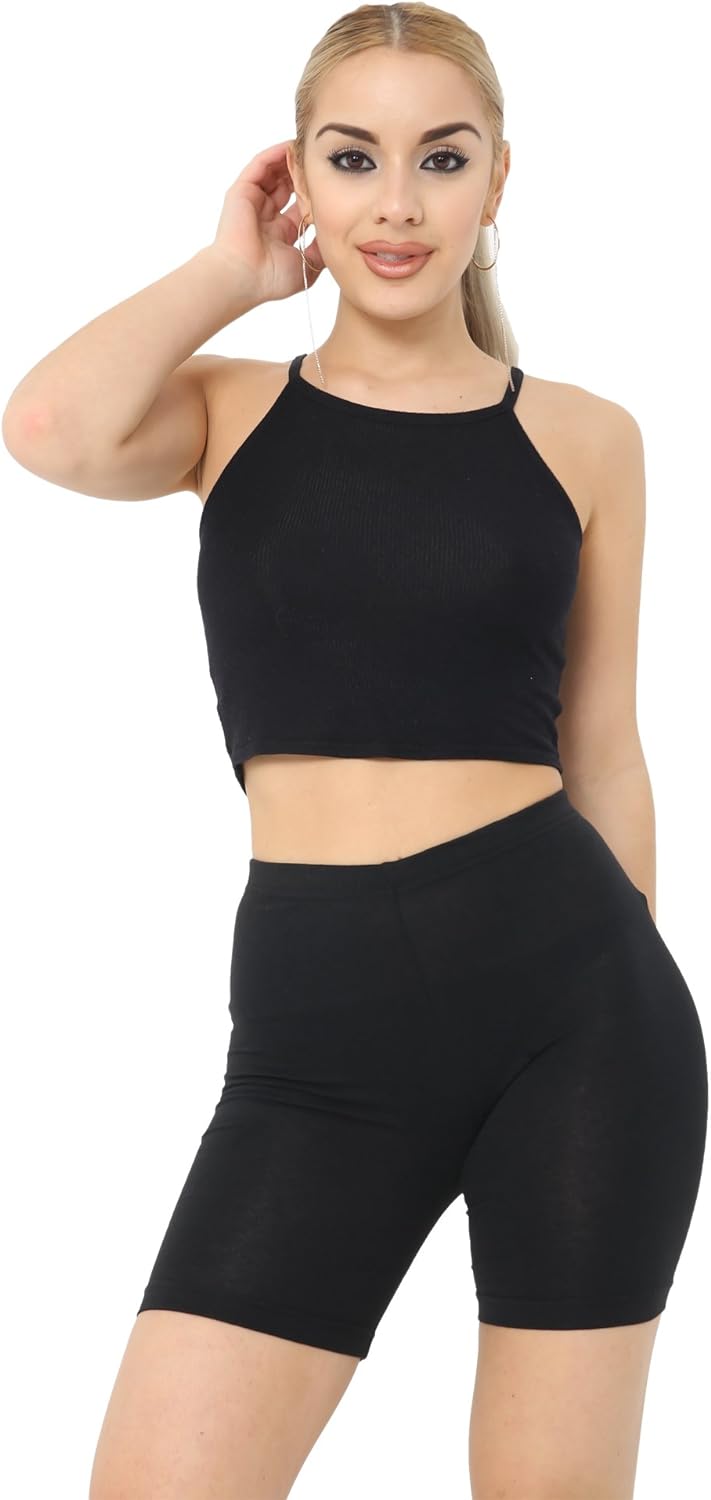 Black Cycling Short Cotton For Women S-M - Dropwear