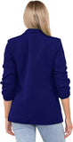 Ruched Sleeve Blazer For Women  - Dropwear