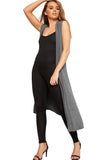Khaki Green Sleeveless Maxi Cardigan For Women 8-10 - Dropwear