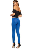 Red Plus Size Plain Long Leggings For Women 24-26 - Dropwear