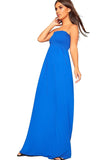 White Strapless Sheering Maxi Dress For Women 8-10 - Dropwear