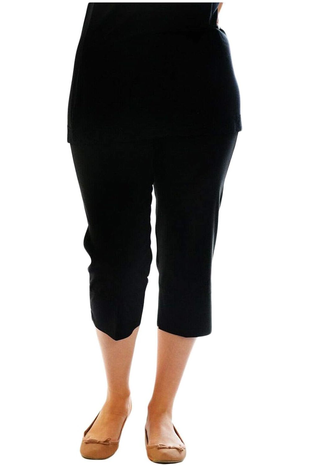 White Ladies 3/4 Elasticated Trouser Shorts For Women 12 - Dropwear