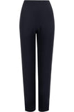 Navy Blue Plus Size Straight Leg Stretch Ribbed Trouser For Women 16-18 - Dropwear