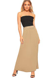 Mocha Plus Size Pleated Fold Over High Waist Gypsy Long Maxi Skirt For Women 16-18 - Dropwear