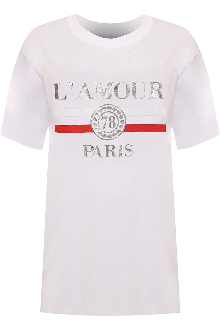 Amour Paris Print Baggy Short Sleeve T-Shirt For Women  - Dropwear